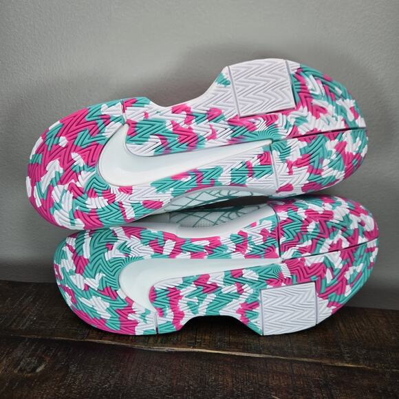 Nike Athletic Shoes White Pink Teal - Picture 9 of 12